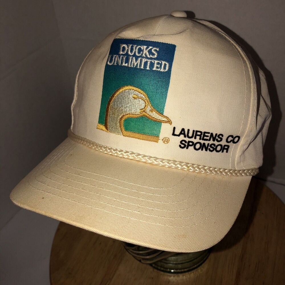 VTG DUCKS UNLIMITED Sponsor Laurens County SC 80s Hat Cap Snapback YoungAn Korea